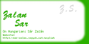 zalan sar business card