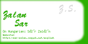 zalan sar business card